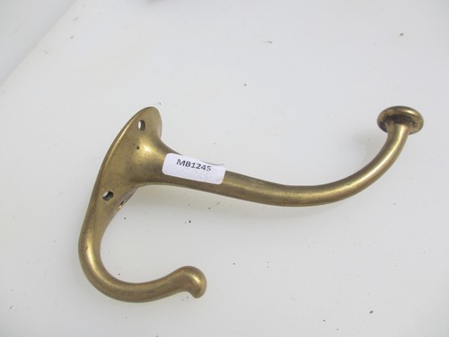 Antique brass coat hook hat - hook,