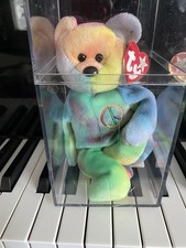 1996 Peace Beanie Baby Ty Bear