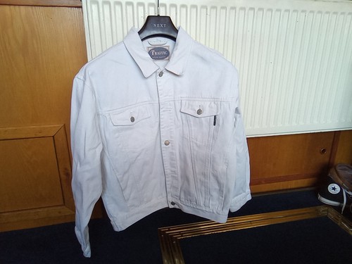 White denim jacket trader - white, by