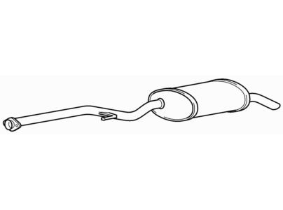 Rear exhaust silencer back - exhaust, box