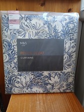 M&S Pencil Pleat Blue Floral