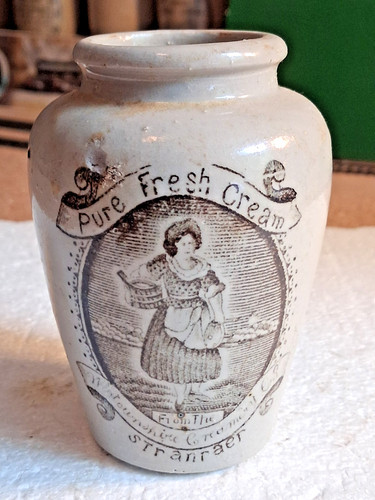 Antique cream pot milkmaid - cream,