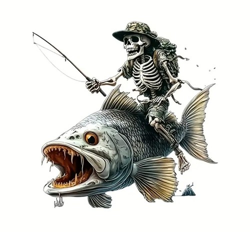 Skeleton fishing waterproof - 4x,