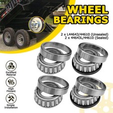 4PCS 44643 & 44643L 44643/44610 Trailer Wheel Bearings - Jetski Bike Atv Quad