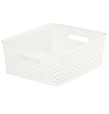 Cream Rattan Storage Basket
