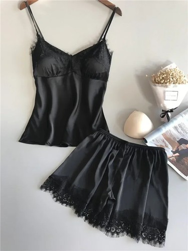 Womens sexy satin silk - womens, lace