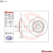 2x BRAKE DISC 08.A537.11 FOR