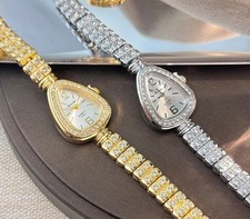 Ladies, girls, Bracelet style Snakehead Rhinestone Quartz watch .  Colour