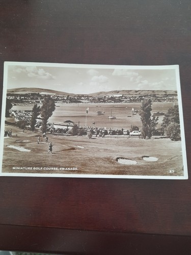 Old postcard miniature golf - old,
