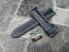 New 22mm Leather Strap Blue