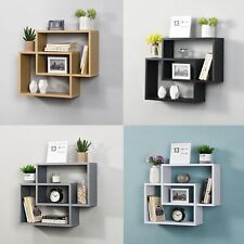 Modern Box Shelves Floating Wall Mounted Cube Storage Shelving Hanging Shelf UK