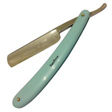 Vintage Straight Razor – Built-in Blade, Sky Blue Handle, No Blade Change Needed
