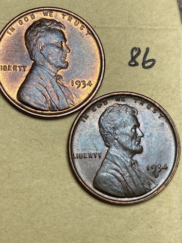 1934 lincoln wheat cent - wheat,