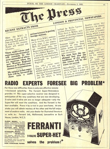 1932 advert ferranti - ferranti, 7-valve