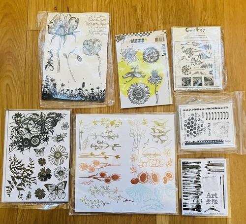 Rubber stamps flowers - rubber,