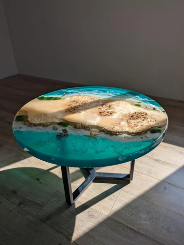 Round beach epoxy resin - 12",