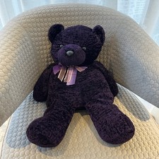 Purple plush teddy bear - plush,