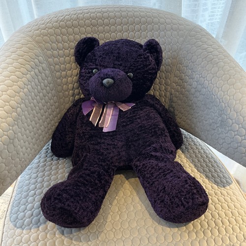 Purple plush teddy bear soft - purple,