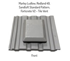 Marley Ludlow, Redland 49, Sandtoft Standard Pattern, Forticrete V2 - Tile Vent