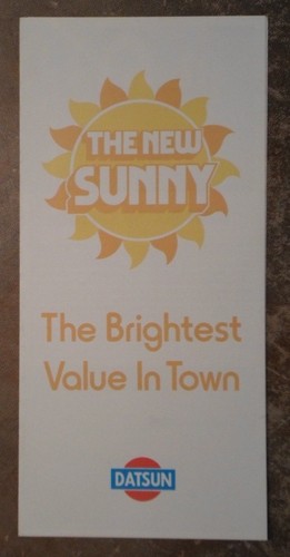 Datsun sunny range - range, 1980