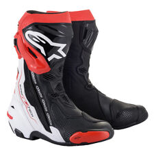 Alpinestars Supertech R Motorcycle Boots Black White Red