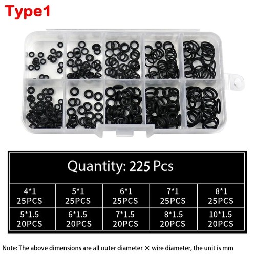225pc assorted ring set - o,