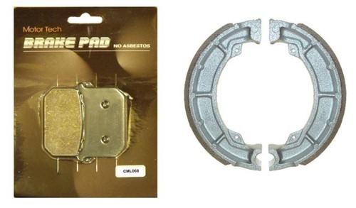 Front pads rear - +, for