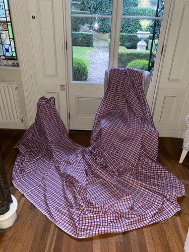 Vintage check plaid upholstery - vintage,