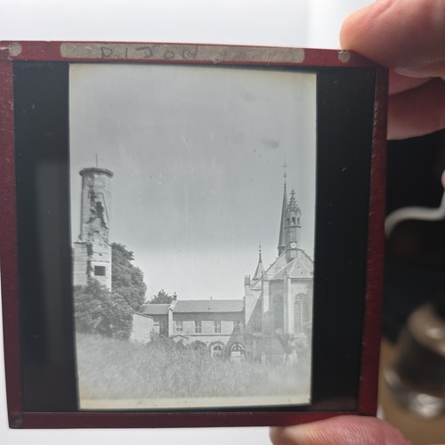 Glass magic lantern slide - glass,