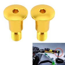 2x Gold Handlebar Grip End
