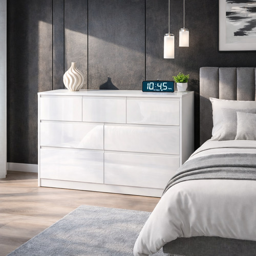 White high gloss sleek - white,