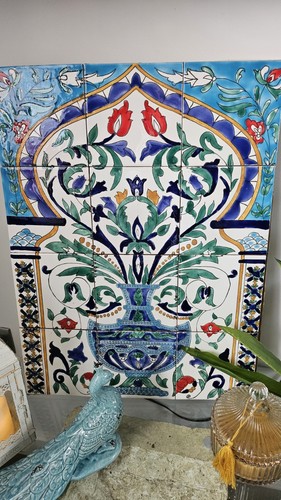 Handmade tunisian ceramic tile - tunisian,
