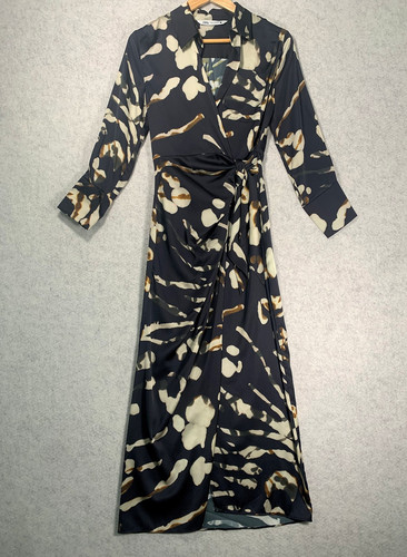Zara black abstract print maxi - zara,