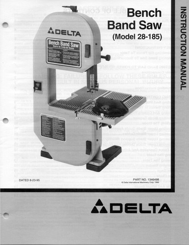 Delta 185 bench band saw - delta,