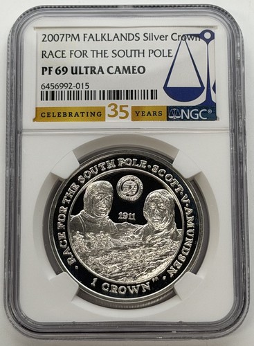 2007 falklands silver crown - falklands, uk