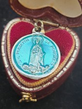 St Martin De Porres Italy Cloth Relic Christian Icon Pendant medal enamel