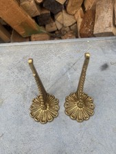 Vintage Ornate Brass Shelf Brackets