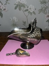 Vintage Floral Etched Silver