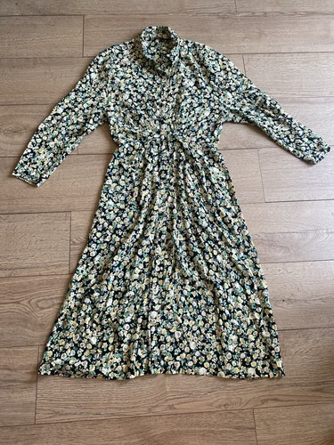 Zara women green floral long - floral,