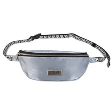 Versace Womens Bum Bag Belt Bag Crossbody Silver PU Adjustable Strap