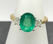 18ct yellow gold emerald &
