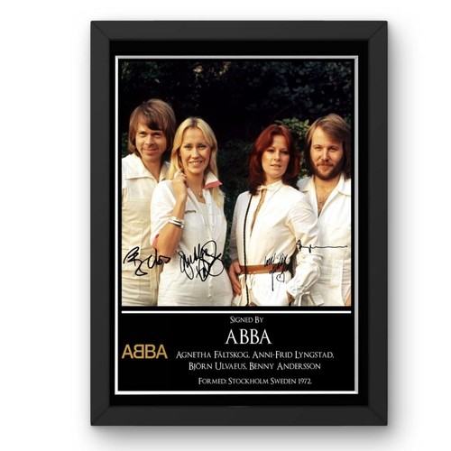 Abba signed framed mounted - abba,