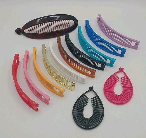 Vtg banana hair clips - clips, lot