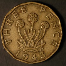 Threepence 1937 -1952 George VI Brass Choose your Dates
