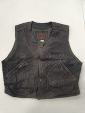 Vintage leather waistcoat 46"