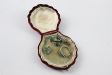 Sterling Silver Jewellery Victorian Turquoise Ring Brooches Floral Heart x 3
