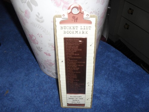 Bucket list metal - bucket, bookmark
