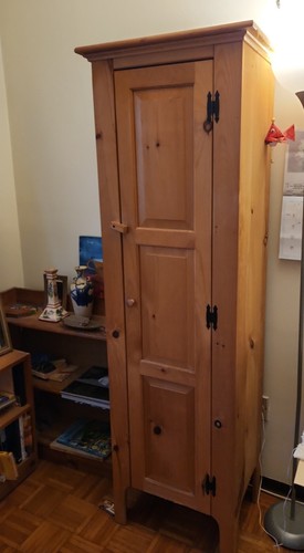 Antique pine wardrobe - antique,