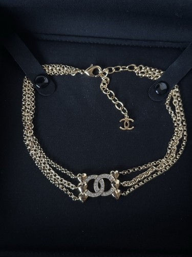 Chanel chain heart cc - chanel,