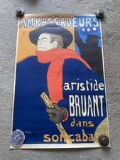 Henri De Toulouse Lautrec Ambassadeurs Aristide Bruant 1980’s Stedelijk 90 x 60